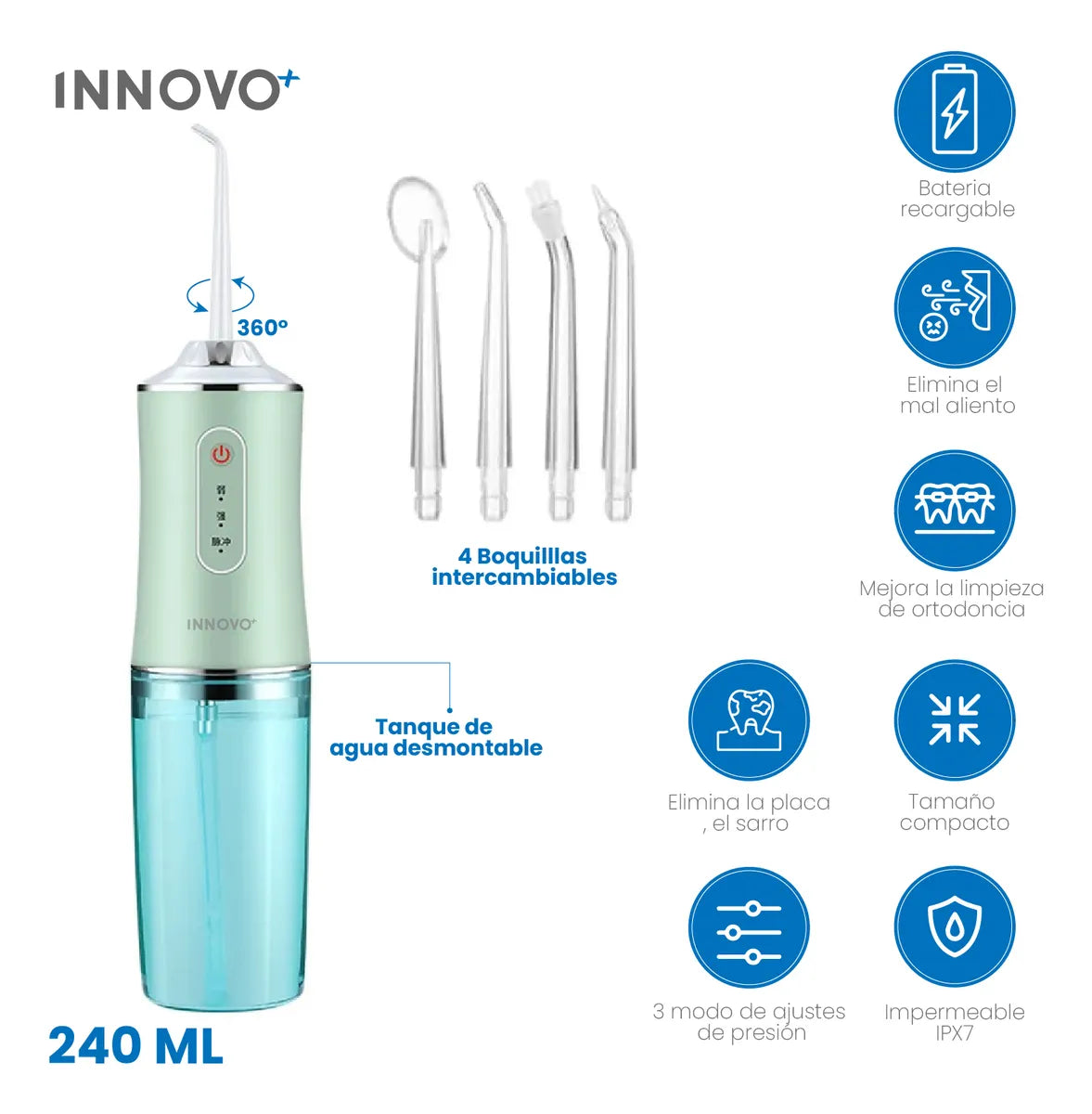 IRRIGADOR BUCAL RECARGABLE