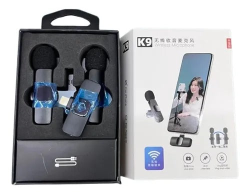 Micrófono inalámbrico doble K9 (2 en 1)