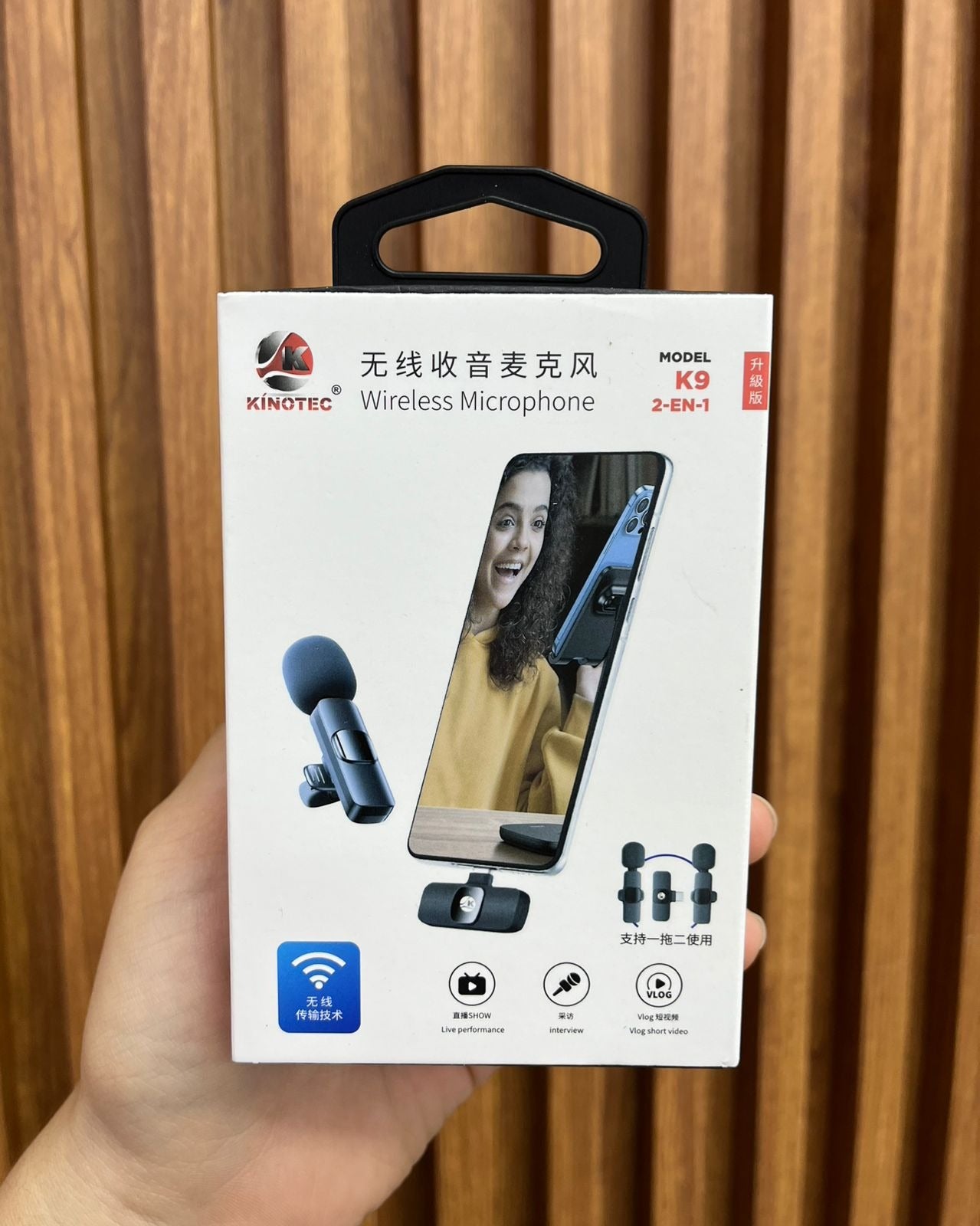 Micrófono inalámbrico doble K9 (2 en 1)