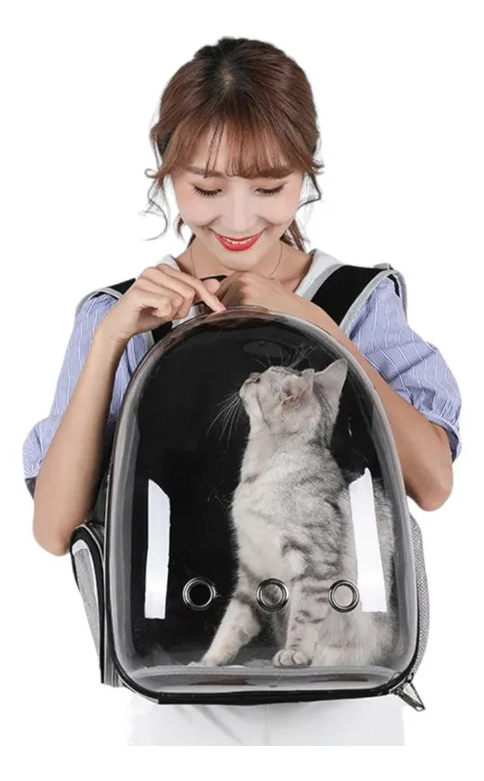 Mochila Acrílica para Mascotas – Estilo Astronauta